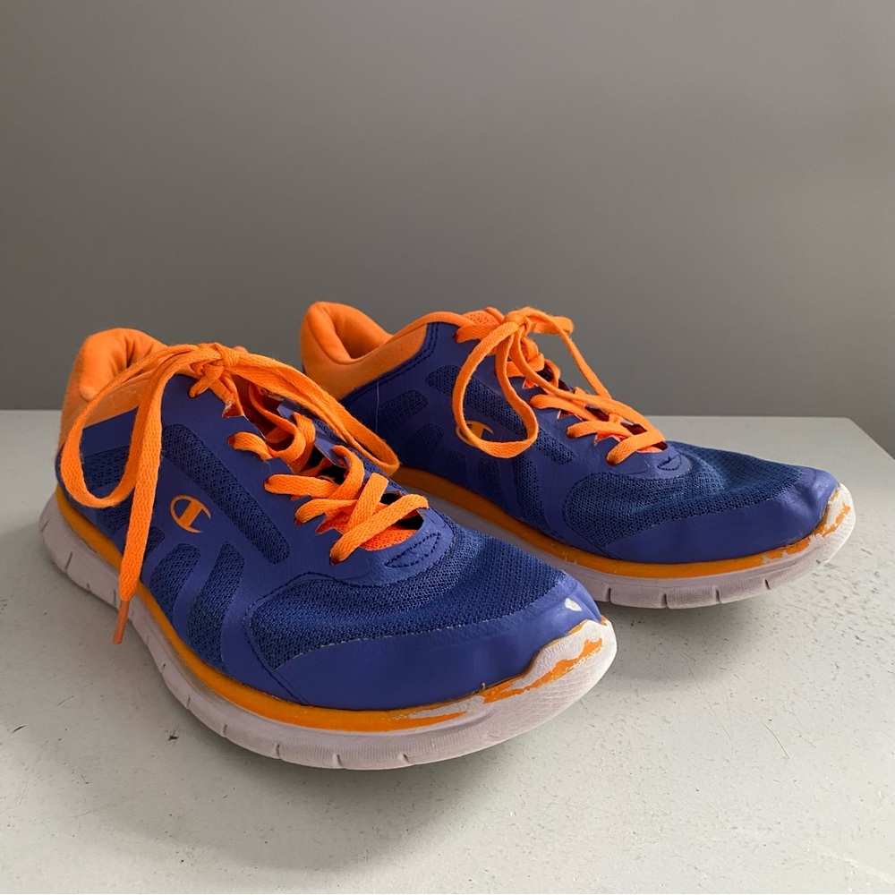 Champion Gusto Runner - Navy/Orange - Size 7 [FLAWED]